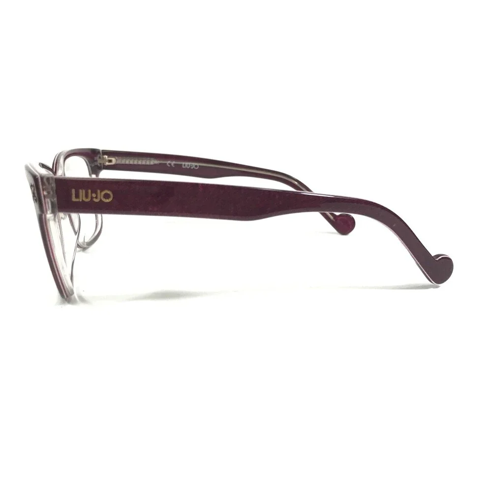 Liu Jo Eyeglasses Frames LJ2650 609 Burgundy Purple Denim Print Gold 52-15-135